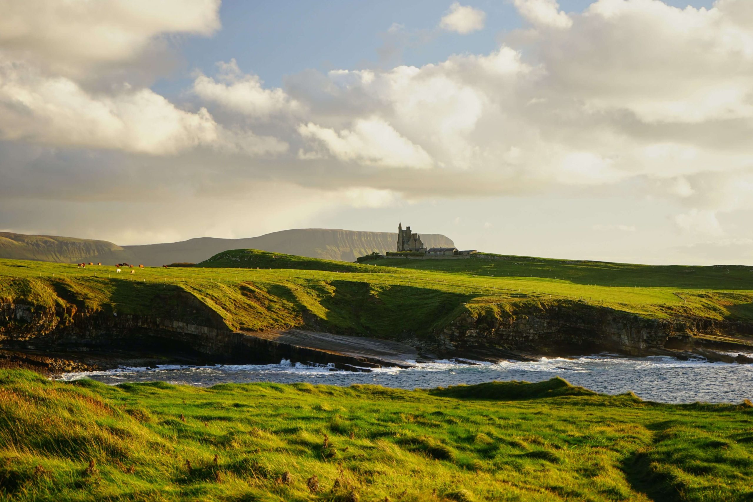 About Ireland section for doctors. Image features castle by the sea on coast of Ireland.